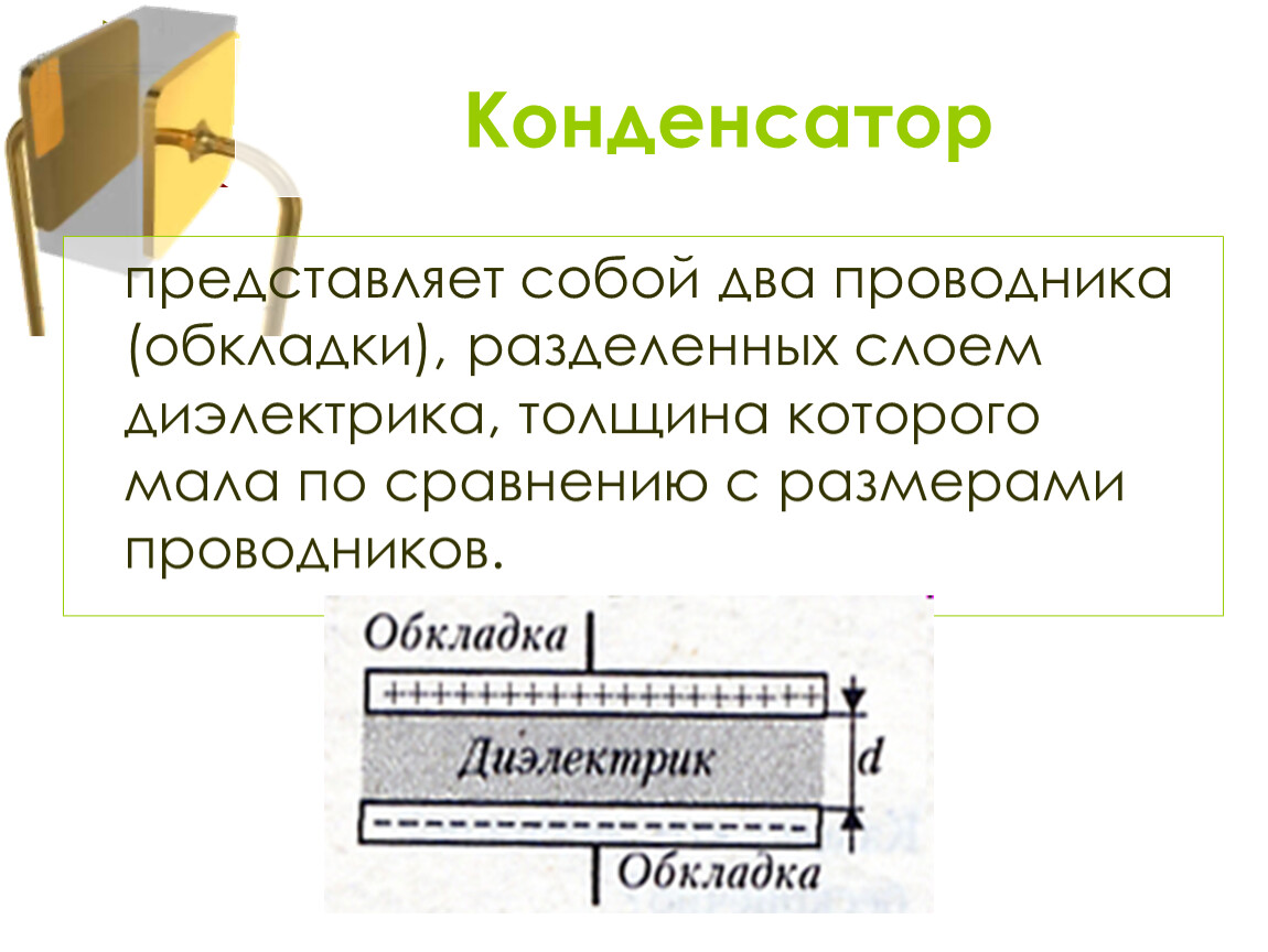 Конденсатор в физике рисунок