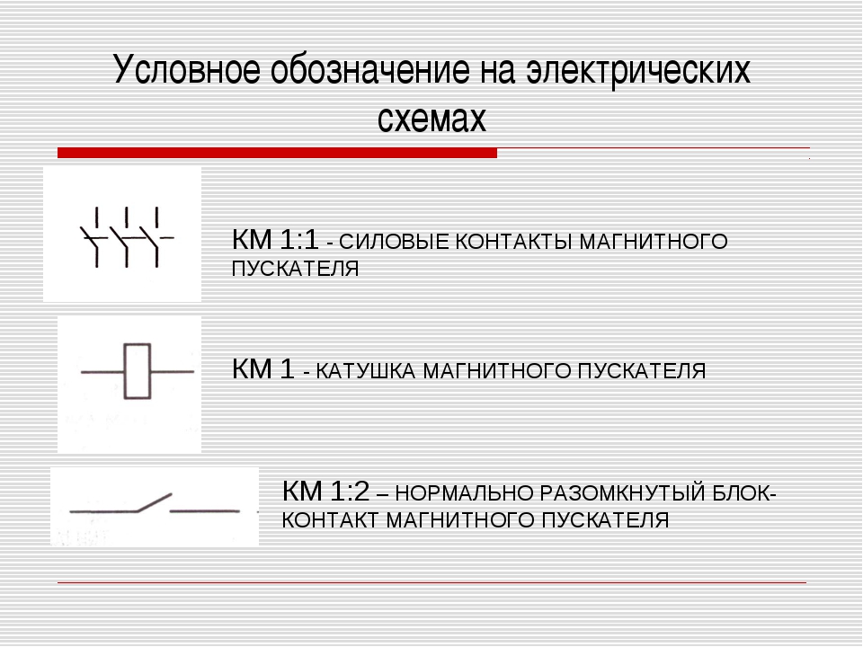 Магнитный пускатель на схеме гост