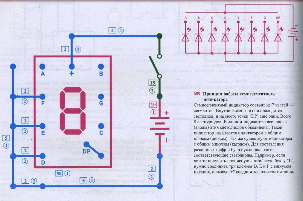 Схемы подключения цифровых светодиодных индикаторов