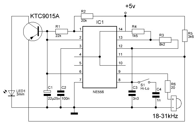 Ne555 отпугиватель собак схема