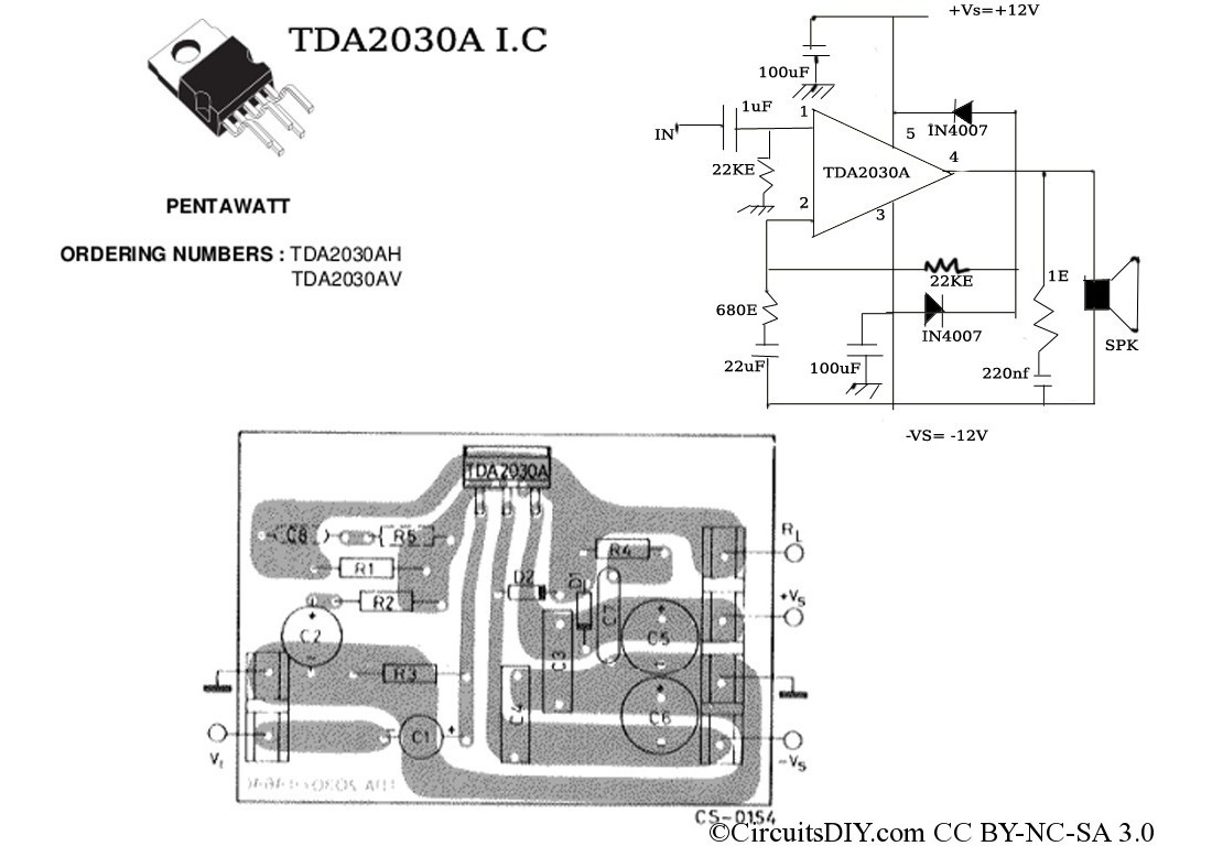 Блок питания на tda2030 схема