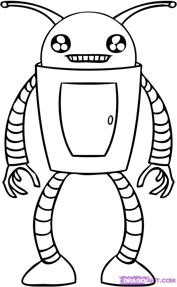 Рисунки роботов для срисовки легкие и красивые