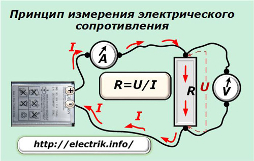 Схема падения напряжения