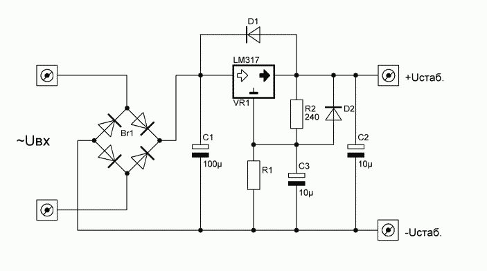 Стабилизатор тока для светодиодов на 12 вольт схема