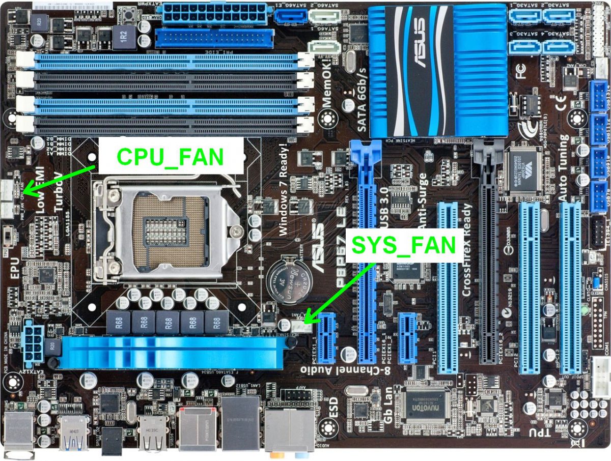 Как подключить кулер к материнской плате