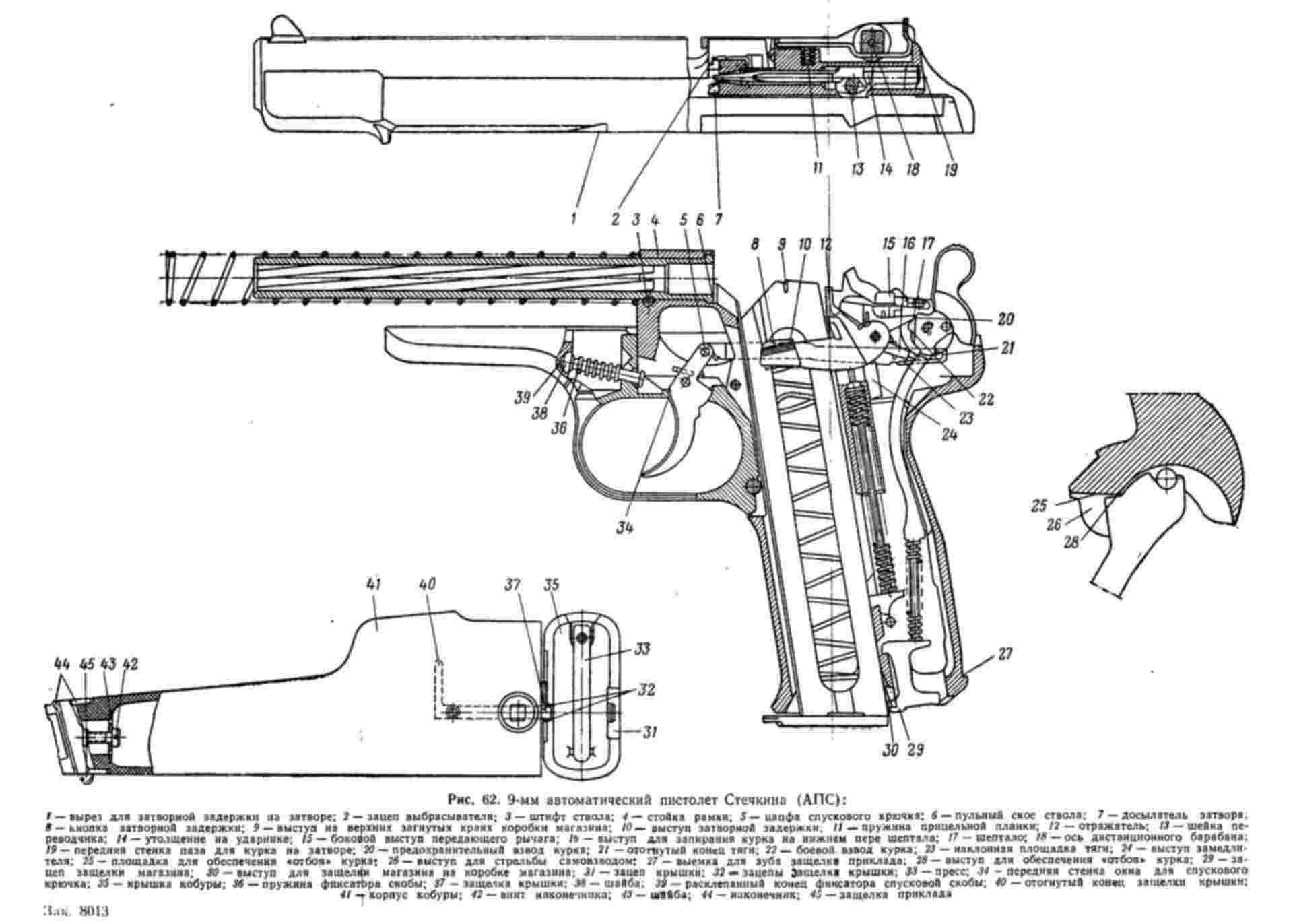 Автоматические чертежи. Пистолет Стечкина (АПС) чертёж. Пистолет Стечкина схема. Автоматический пистолет Стечкина схема. Автоматический пистолет Стечкина чертеж.
