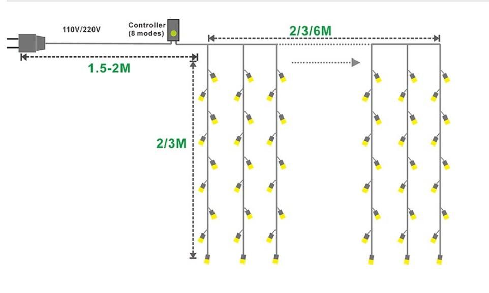 Схема китайской гирлянды на светодиодах 5 проводов