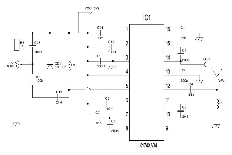 Схема укв приемника на микросхеме