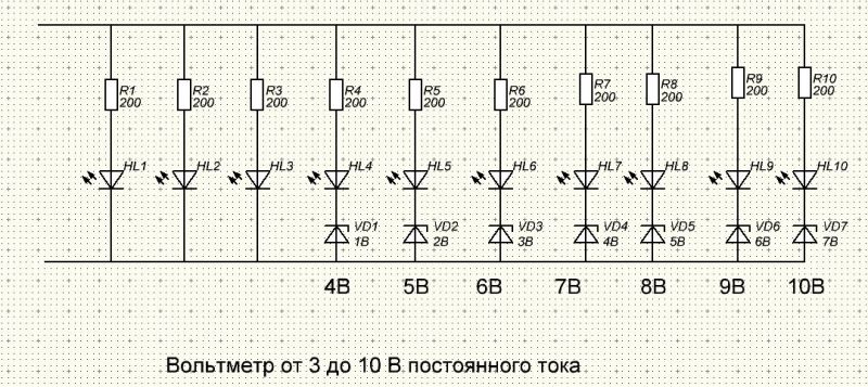 Электрическая схема индикатора