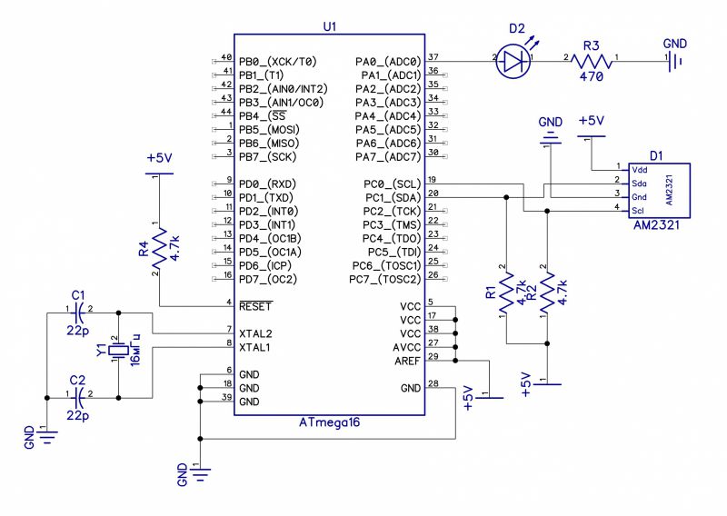 Функциональная схема atmega16