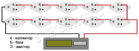 Солнечная батарея из старых транзисторов
