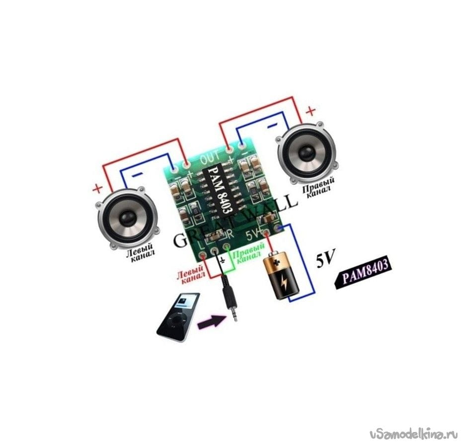 Pam8610 схема подключения