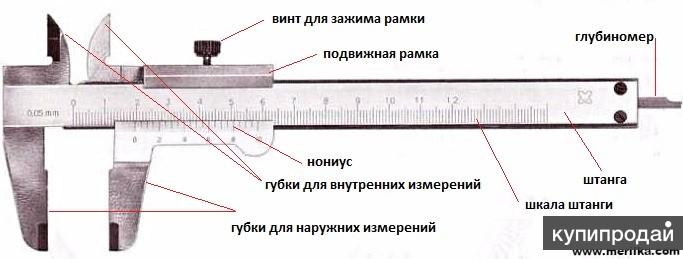 Чертеж штангенциркуля в компасе