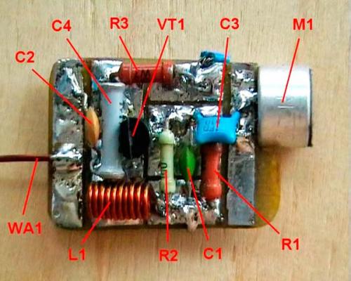 Жучки для прослушки. Схема FM — жучка для прослушки