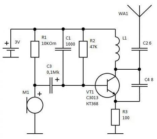 Жучки для прослушки. Схема FM — жучка для прослушки