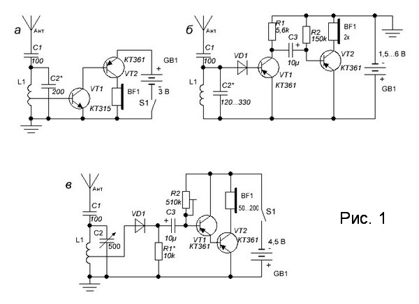 Схема укв приемника на транзисторах