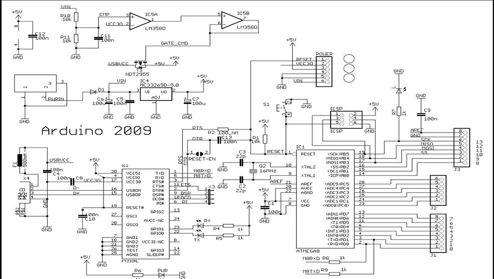 Arduino uno atmega8 схема