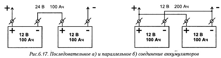 Параллельное соединение аккумуляторов схема последовательное и параллельное