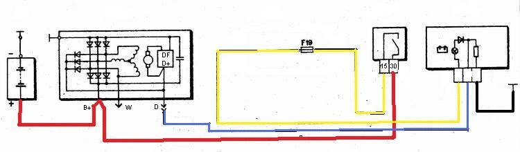 Схема зарядки ваз 2106 с выносным реле