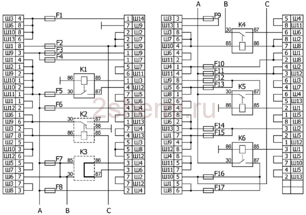 Ваз 2107 схема предохранителей и реле инжектор