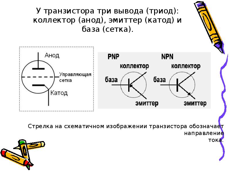 Коллектор транзистора на схеме