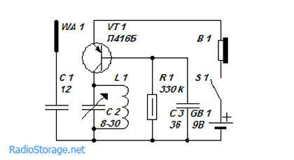 Укв приемник на одном транзисторе схема