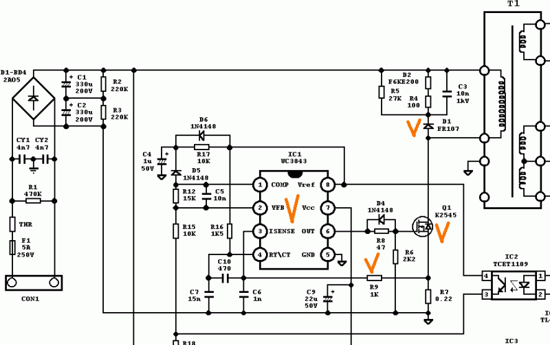 Uc3843b datasheet схема включения