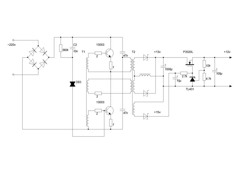 Электронный трансформатор переделка в блок питания