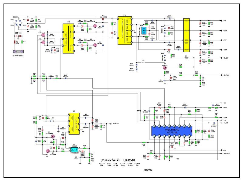 Wt7520 atx блок схема