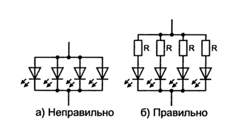 Схема соединения диодов