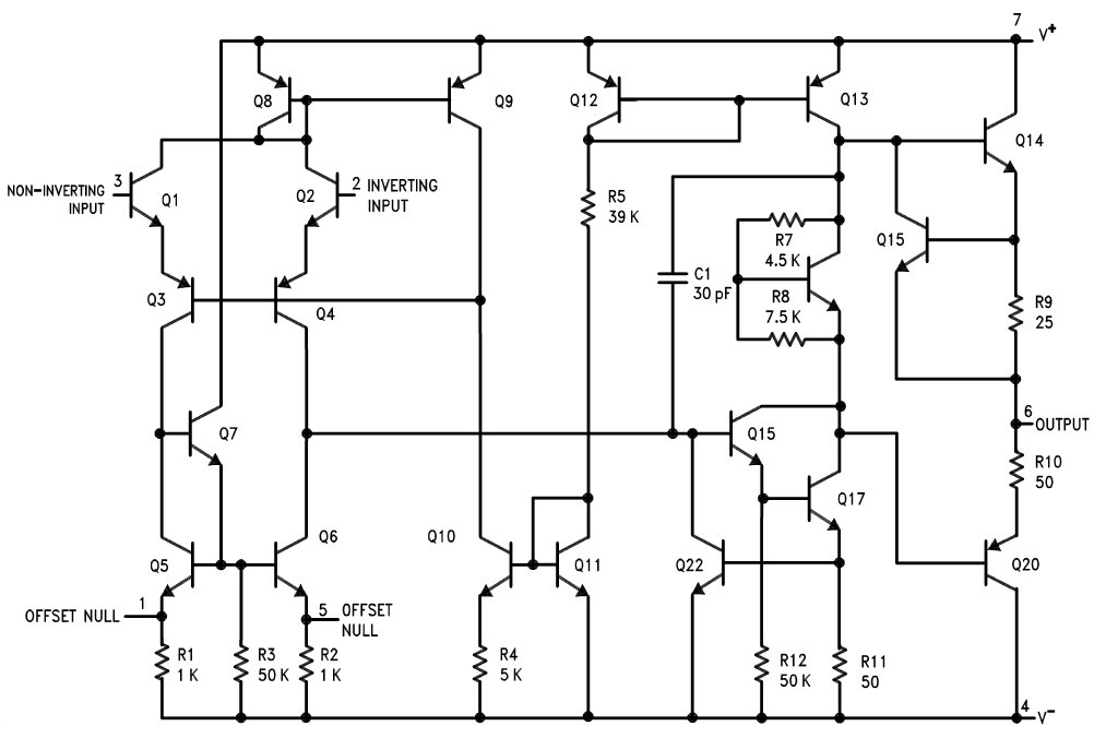 Электрическая схема операционный усилитель