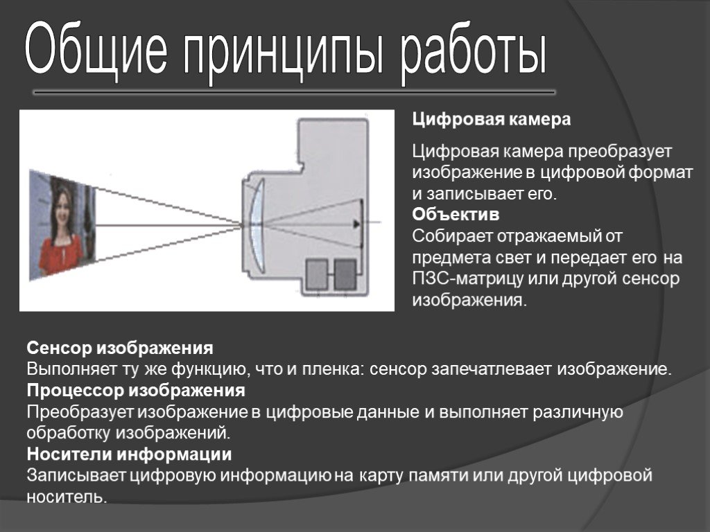 Как работает камера. Принцип работы видеокамеры. Принцип действия цифровой камеры. Принцип работы цифрового фотоаппарата. Принцип работы цифровой видеокамеры.