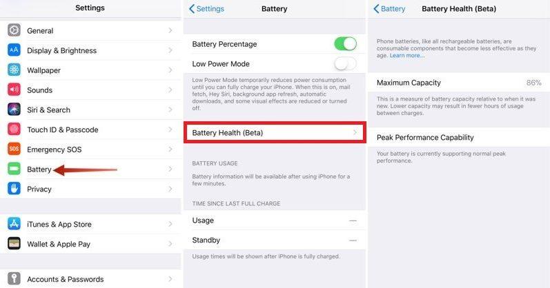 Как проверить состояние батареи на iPhone и iPad?