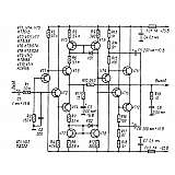 Параллельный усилитель в УМЗЧ на транзисторах, схема (25Вт на 8Ом)