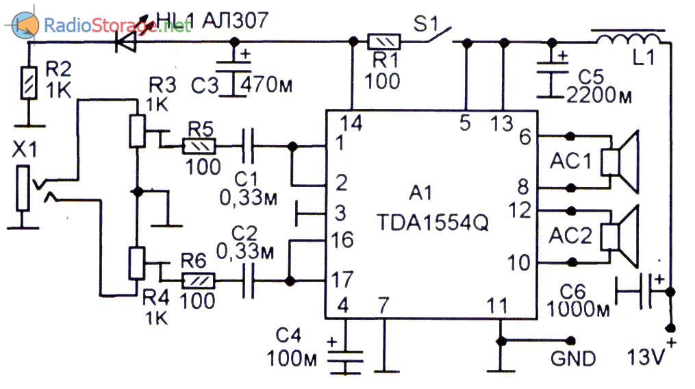 Ka2224 схема включения