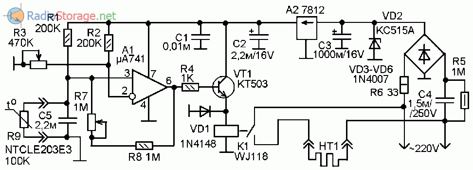 Lm35 схема регулятора температуры