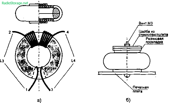 Конструкция и вид намотки катушек на магнитопроводе МП 140