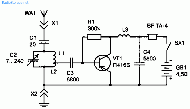 Схема приемника на одном транзисторе - 91 фото