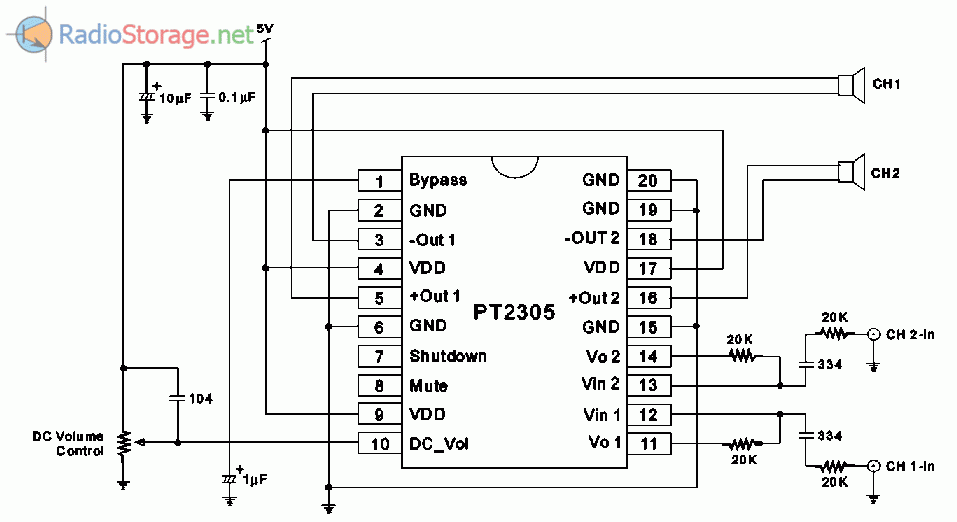 Tdf8556aj схема подключения