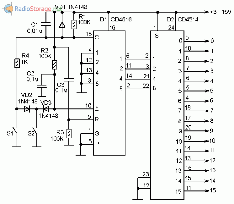 К561ид3 схема включения