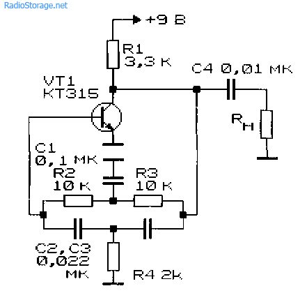 Генератор звуковой частоты схема