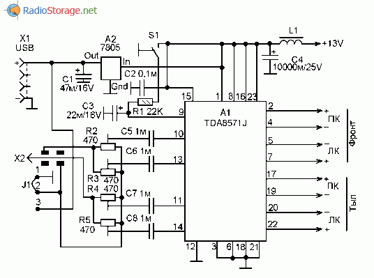 Tda8588bj r1 схема подключения