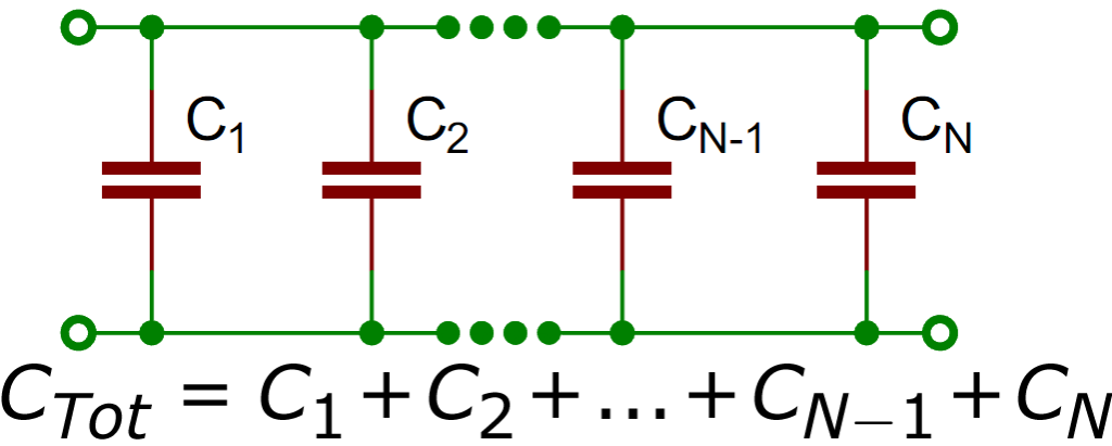 Параллельное подключение конденсаторов