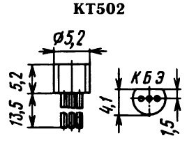 Цоколевка транзистора КТ502
