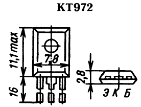 Цоколевка транзистора КТ972