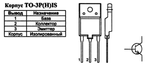 Корпус транзистора 2SC5587 и его обозначение на схеме