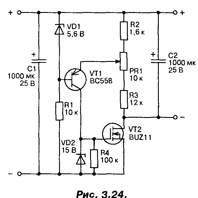 Регулятор тока на полевом транзисторе схема