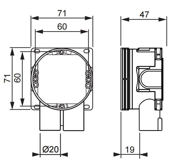 Подрозетник чертеж dwg