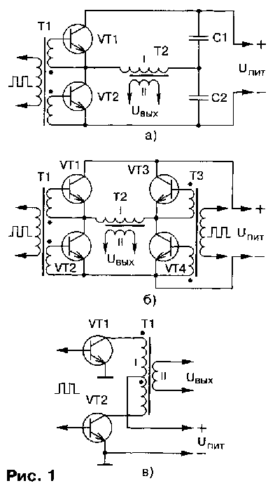 Мостовая и полумостовая схема инвертора
