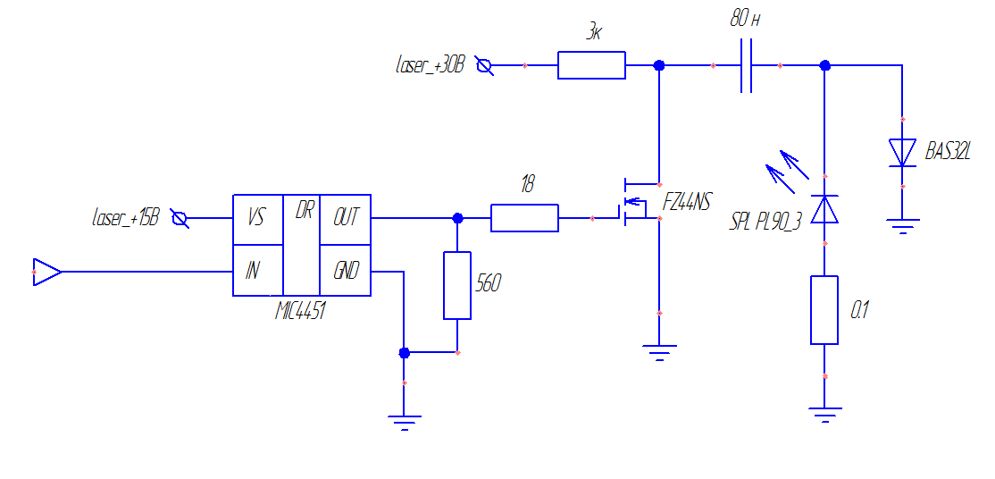 Драйвер лазерного диода схема с ttl управлением